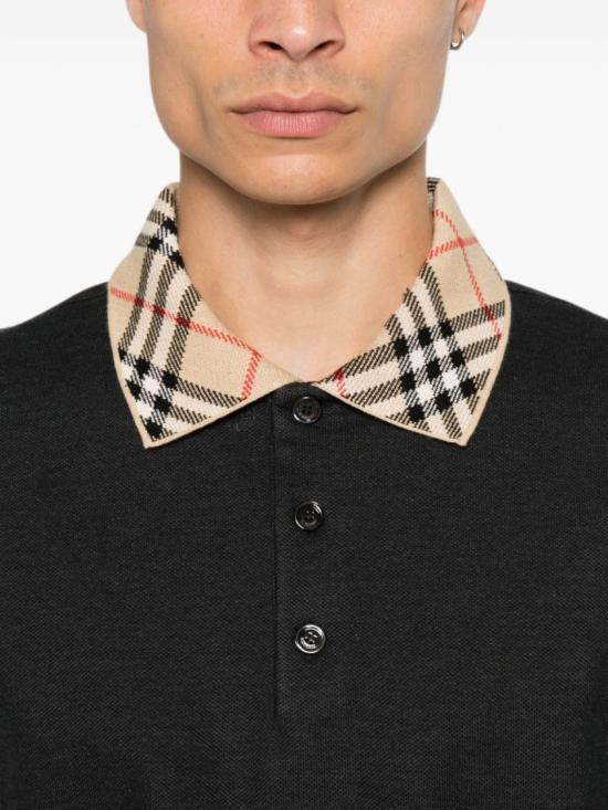 26FW 버버리 폴로 티셔츠 8133201A2136 Black - BURBERRY