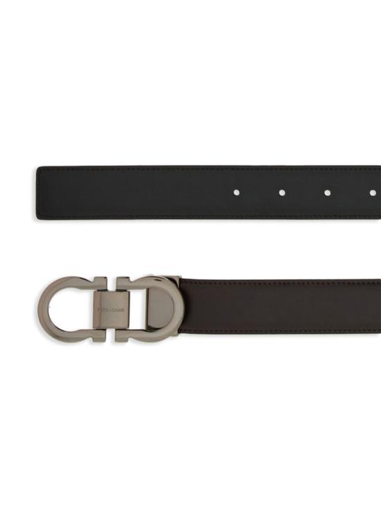 26FW 살바토레 페라가모 가죽 벨트 670326DOUBLE ADJUS770943HICKORY Black - SALVATORE FERRAGAMO