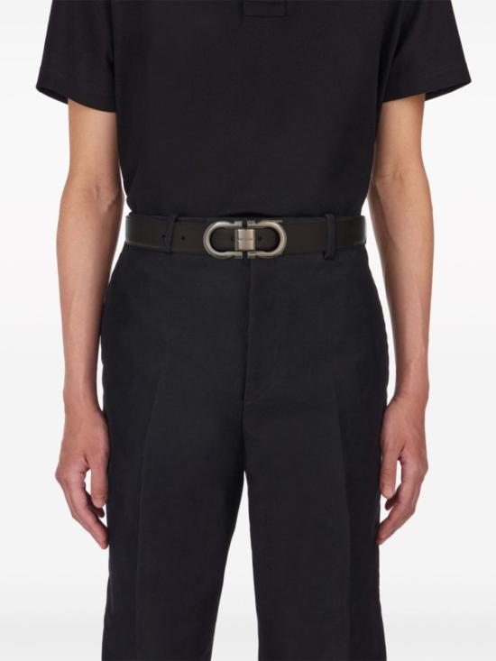 26FW 살바토레 페라가모 가죽 벨트 670326DOUBLE ADJUS770943HICKORY Black - SALVATORE FERRAGAMO