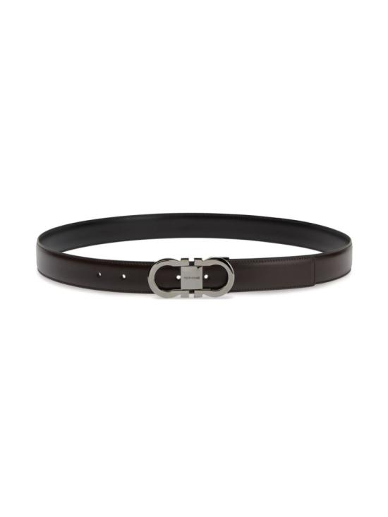 26FW 살바토레 페라가모 가죽 벨트 670326DOUBLE ADJUS770943HICKORY Black - SALVATORE FERRAGAMO