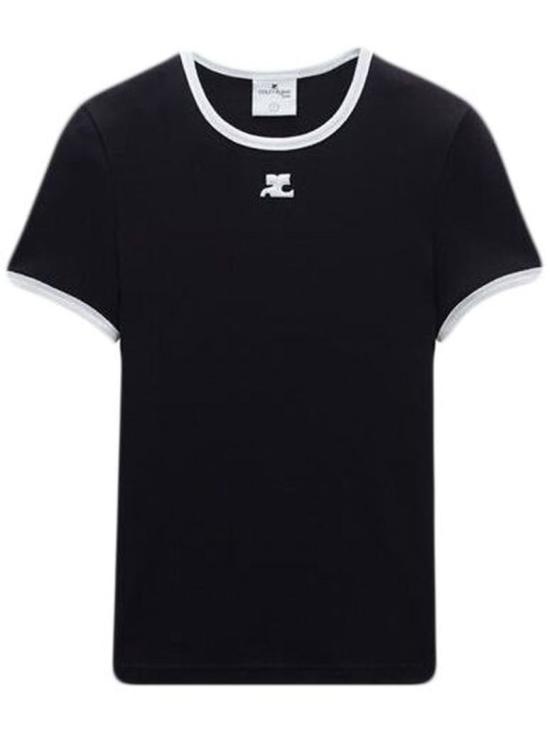 26FW 쿠레쥬 반팔 티셔츠 VESJTS017JS00709901 Black