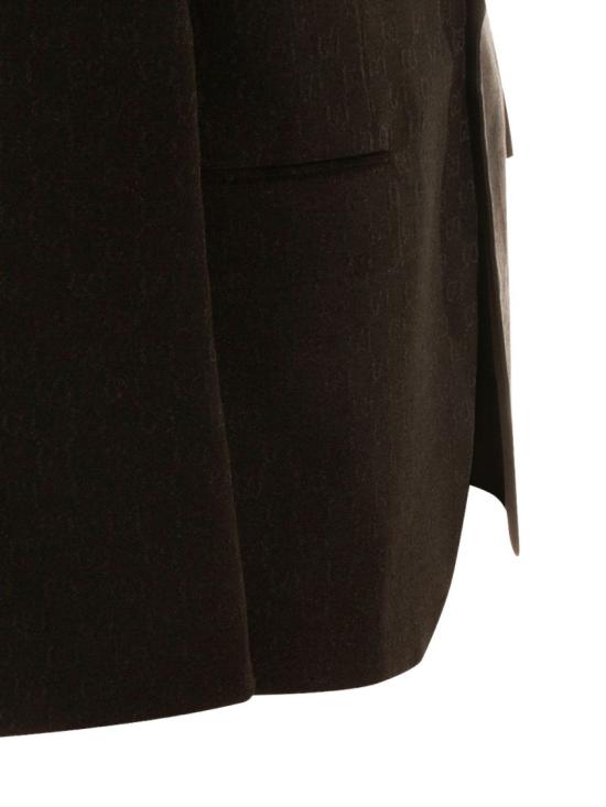 26SS 구찌 싱글 브레스트 GG 울 재킷 864110ZAUP11000 Black - GUCCI