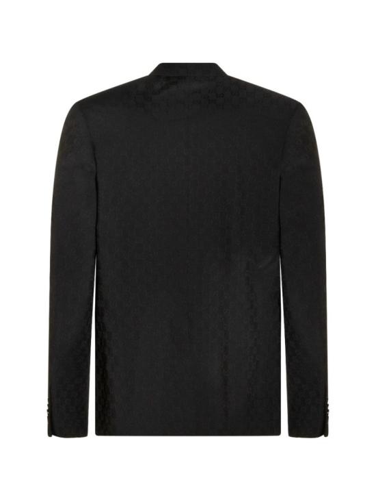26SS 구찌 싱글 브레스트 GG 울 재킷 864110ZAUP11000 Black - GUCCI
