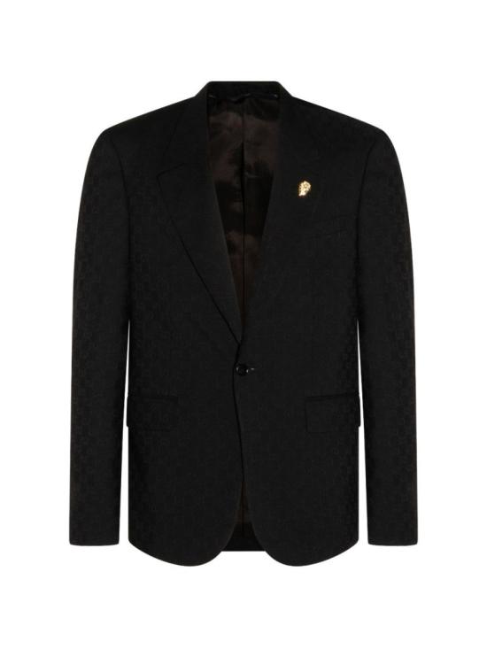 26SS 구찌 싱글 브레스트 GG 울 재킷 864110ZAUP11000 Black
