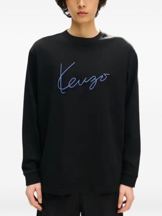 26FW 겐조 긴팔 티셔츠 FG65TL3614SG99J Black - KENZO