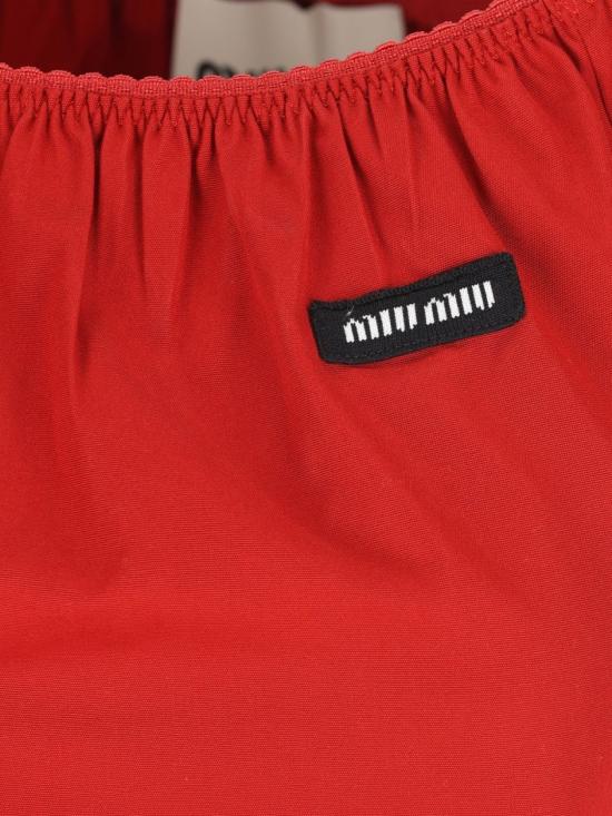 26SS 미우미우 포플린 드레스 MF61831BMSS OOOF0011 Red - MIU MIU
