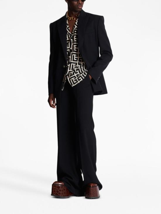 26SS 발망 반팔 셔츠 FH1HN011VD01GFE Black - BALMAIN