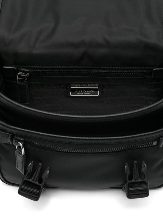 26FW 프라다 리나일론 앤 사피아노 레더 숄더백 2VD0342DMHV XOPF0002 Black - PRADA