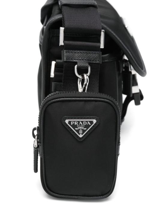 26FW 프라다 리나일론 앤 사피아노 레더 숄더백 2VD0342DMHV XOPF0002 Black - PRADA
