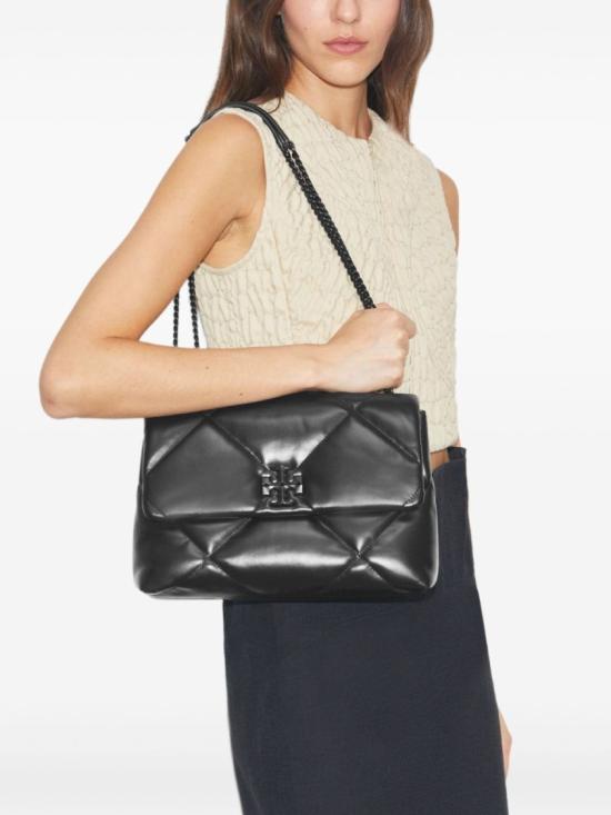 26FW 토리버치 키라 퀼팅 레더 숄더 백 174882002 Black - TORY BURCH
