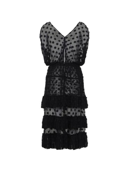 26SS 드리스 반 노튼 미디 원피스 0110073291900 Black - DRIES VAN NOTEN