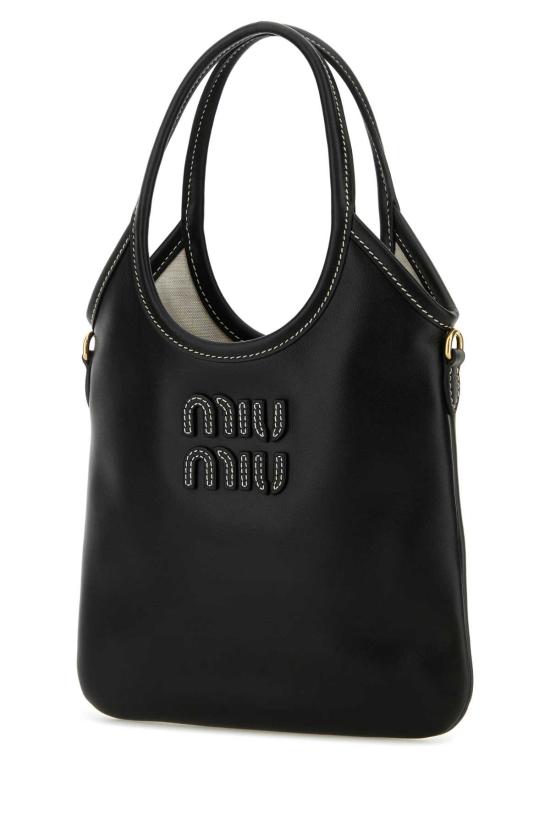 26FW 미우미우 토트백 5BA281VOLN2CRW F0002 Black - MIU MIU