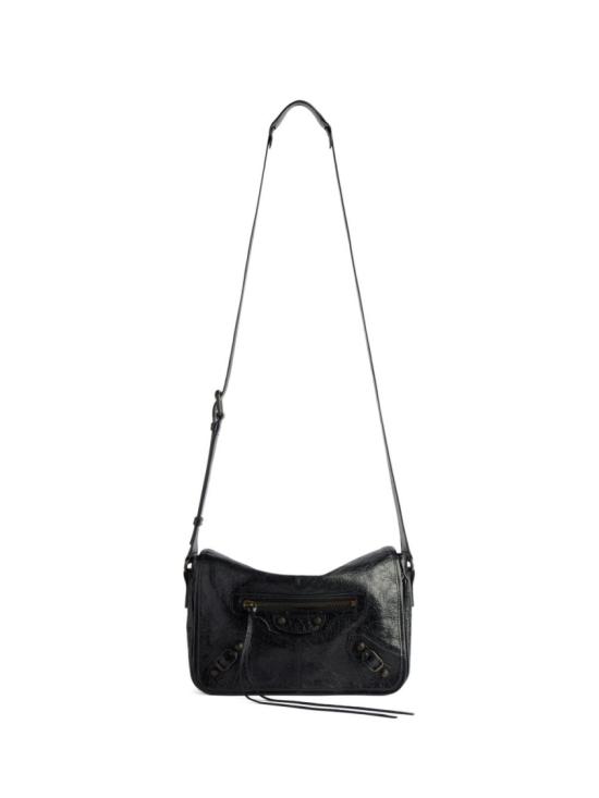 26FW 발렌시아가 르 시티 플랩 스몰 메신저백 8731732ABEK1000 Black