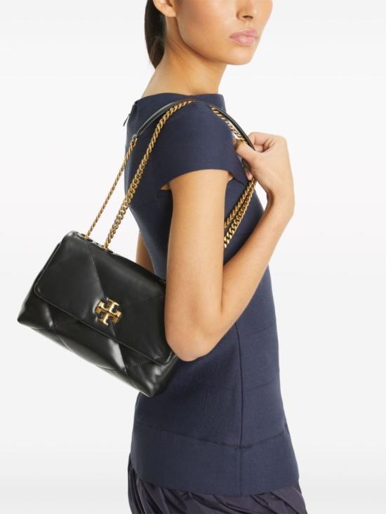 26FW 토리버치 스몰 키라 다이아몬드 퀼트 컨버터블 숄더백 154706001 Black - TORY BURCH