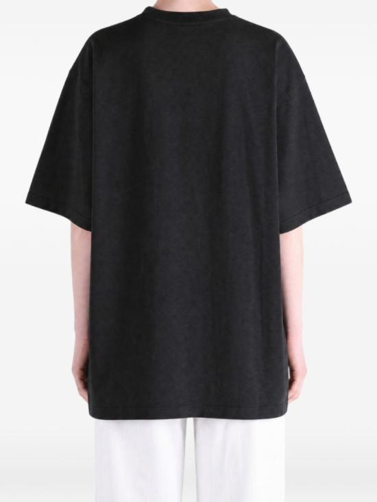 26FW 발렌시아가 더 도어 오버사이즈 티셔츠 871733TUVO41000 Black - BALENCIAGA