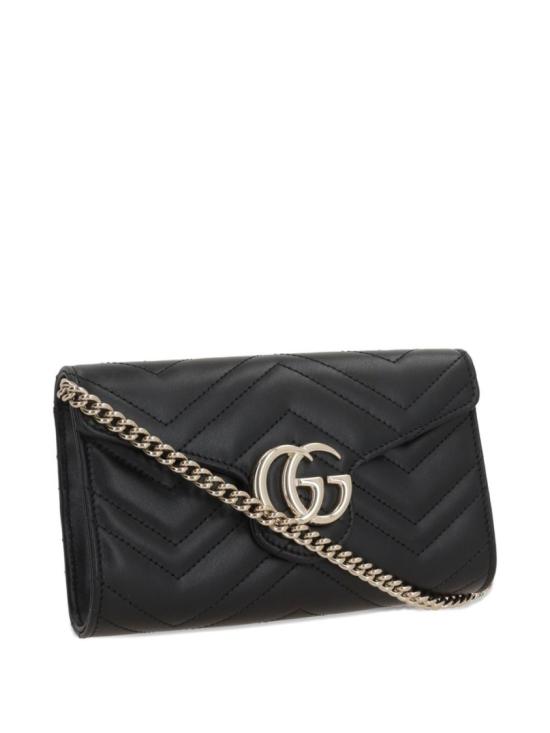 26SS 구찌 GG 마몽 체인 월렛 837745AAET81000 Black - GUCCI
