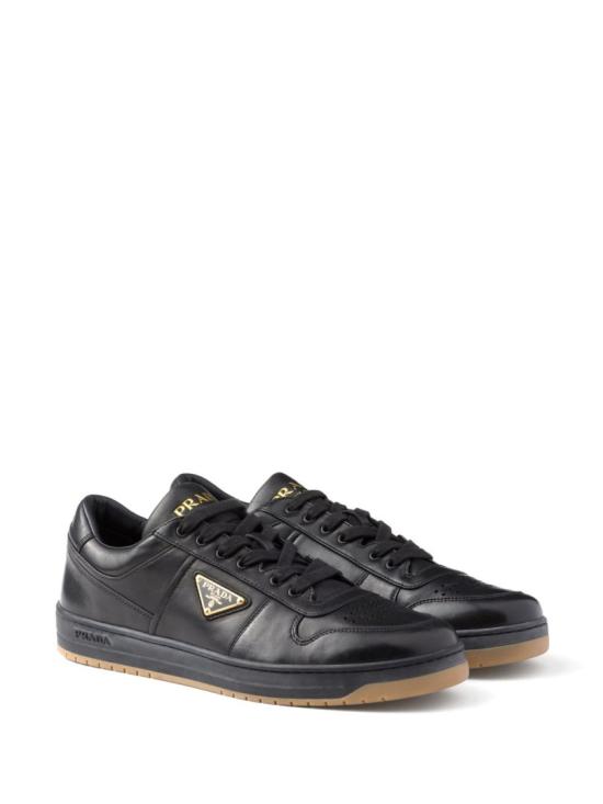 26FW 프라다 다운타운 나파 레더 스니커즈 2EE364038F D001F0633 Black - PRADA