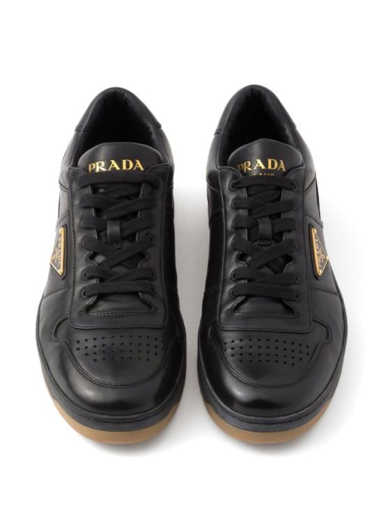 26FW 프라다 다운타운 나파 레더 스니커즈 2EE364038F D001F0633 Black - PRADA