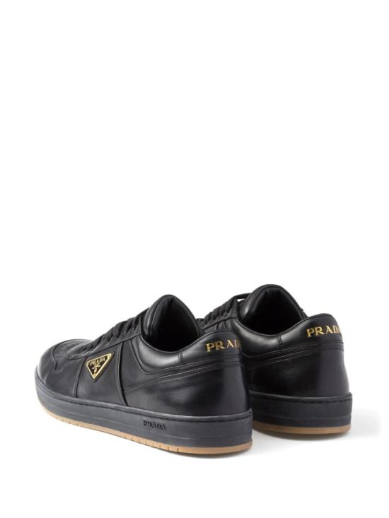 26FW 프라다 다운타운 나파 레더 스니커즈 2EE364038F D001F0633 Black - PRADA