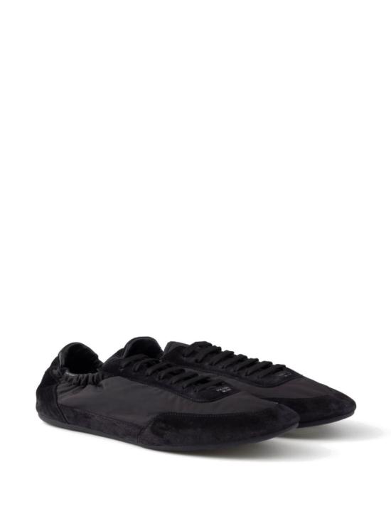 26FW 프라다 컬랩스 리나일론 앤 스웨이드 엘라스티사이즈 스니커즈 2EG479D7CF G001F0002 Black - PRADA