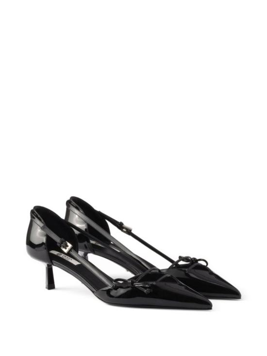 26SS 프라다 오픈 사이드 레더 펌프스 1I442O011F B045F0002 Black - PRADA