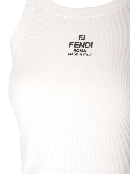 26FW 펜디 민소매 티셔츠 FS7966AW87F0ZNM White - FENDI