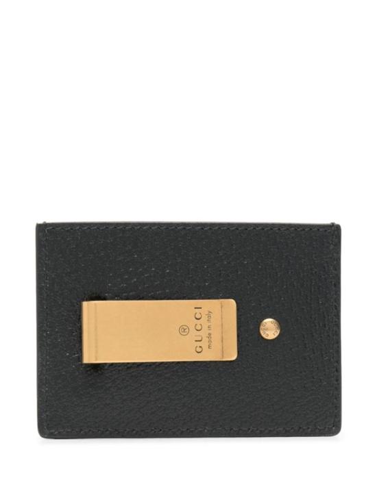 26FW 구찌 GG 마몽 레더 머니 클립 436022DJ20T1000 Black - GUCCI