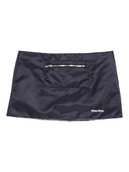 26SS 미우미우 테크니컬 가자르 플리스 스커트 MG2583181AS OOOF0008 Grey