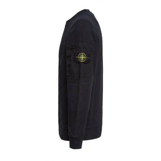 26SS 스톤 아일랜드 코튼 플리스 크루넥 스웨트셔츠 L1S156100019 S0410 Blue - STONE ISLAND