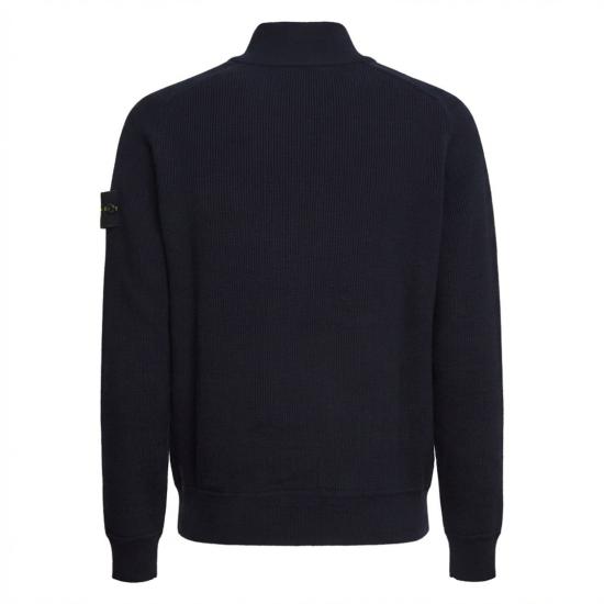 26SS 스톤 아일랜드 리브르 소프프 오가닉 코튼 쿼터 집 스웨처 L1S155100124 S00D8 Blue - STONE ISLAND