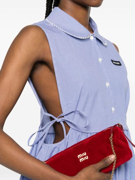 26SS 미우미우 숏 원피스 MF6203187GS OOOF0AZ1 Blue - MIU MIU