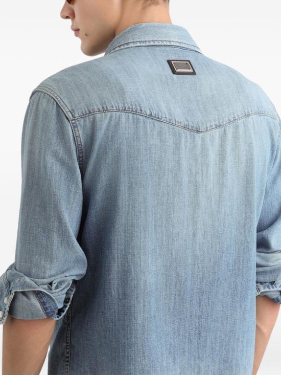 26SS 돌체앤가바나 데님 셔츠 셔츠 G5OD5DG8OJ3S9001 Grey - DOLCE & GABBANA