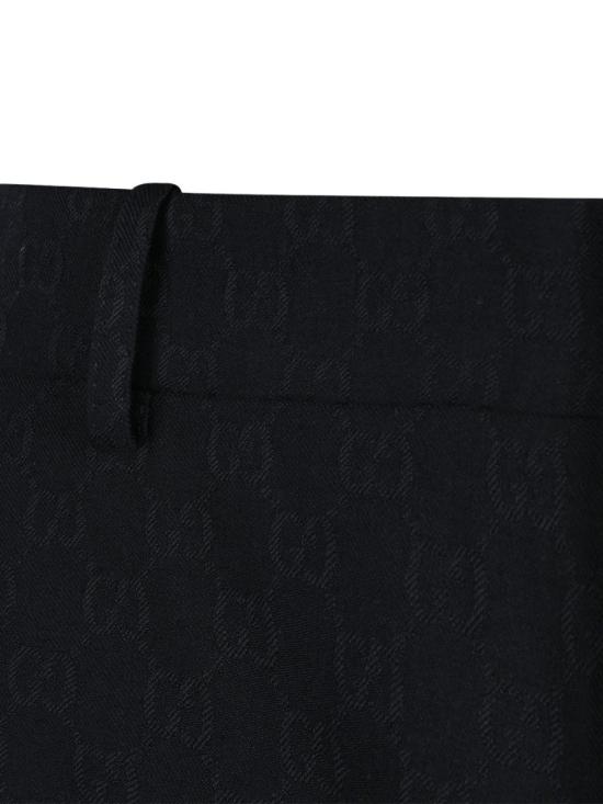 26SS 구찌 GG 울 팬츠 864053ZAUUC1000 Black - GUCCI