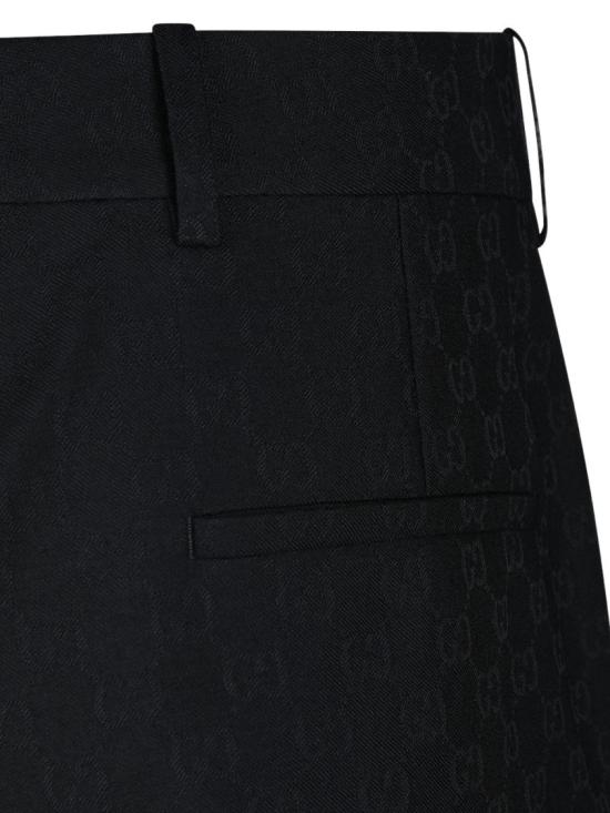 26SS 구찌 GG 울 팬츠 864053ZAUUC1000 Black - GUCCI