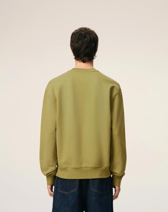 26SS 아미 ADC 크루넥 스웨트 셔츠 HSW763730 A035 Matcha - AMI
