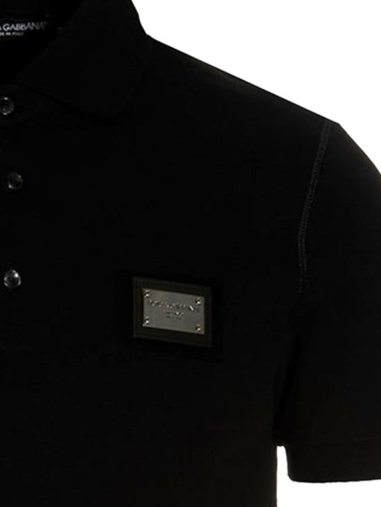 26SS 돌체앤가바나 로고 코튼 피케 폴로 셔츠 G8PL4TG7P1DN0000 Black - DOLCE & GABBANA