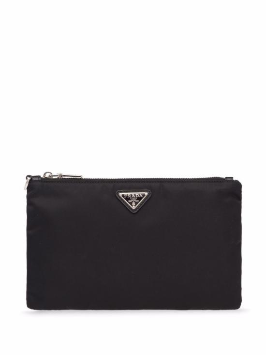 26FW 프라다 리나일론 사피아노 레더 파우치 2NH0042DMHF0002 Black