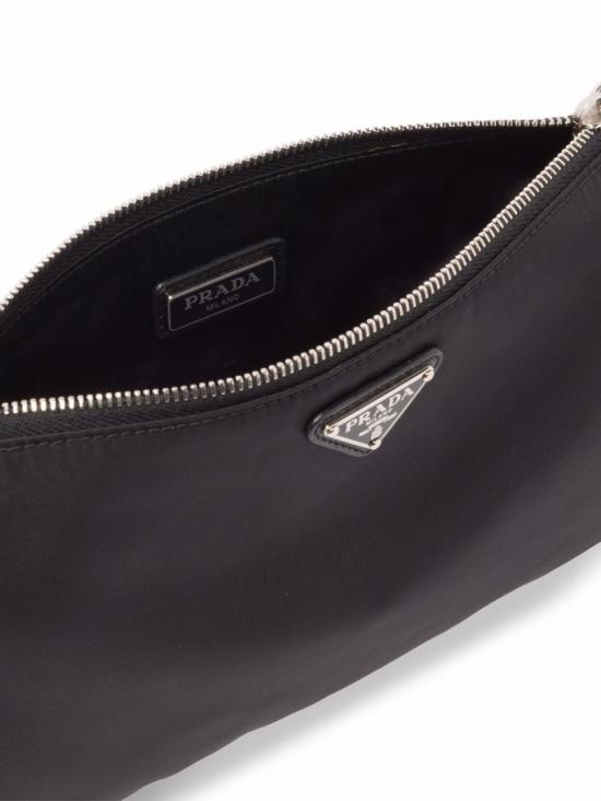 26FW 프라다 리나일론 사피아노 레더 파우치 2NH0042DMHF0002 Black - PRADA