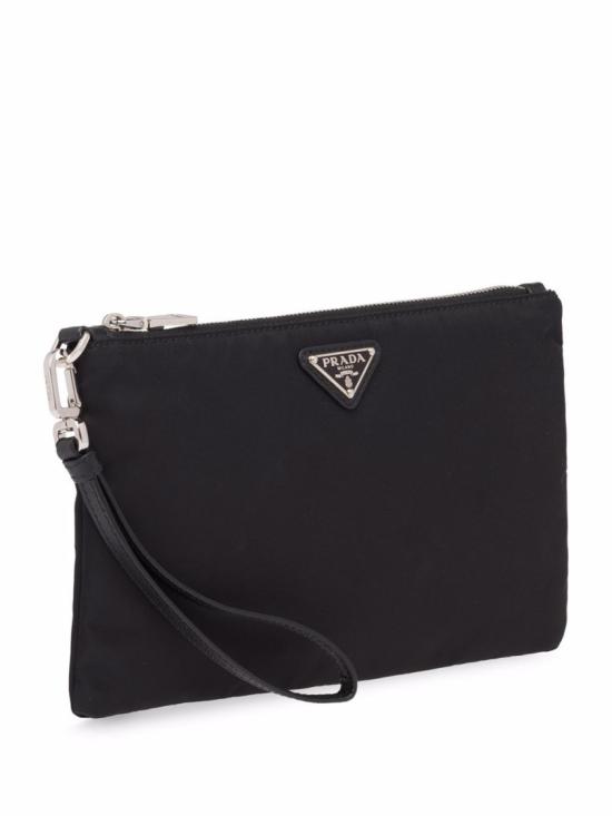 26FW 프라다 리나일론 사피아노 레더 파우치 2NH0042DMHF0002 Black - PRADA