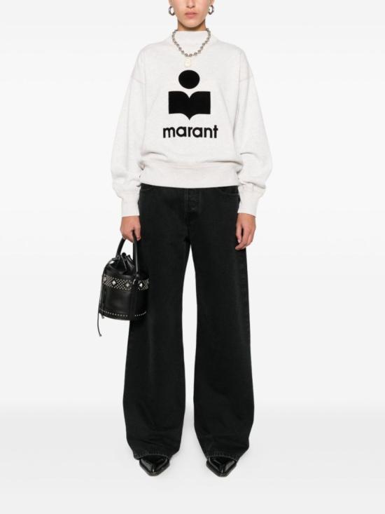 26FW 이자벨마랑에뚜왈 모비 로고 스웨트셔츠 SW0003FAA1M07E23EC White - ISABEL MARANT ETOILE