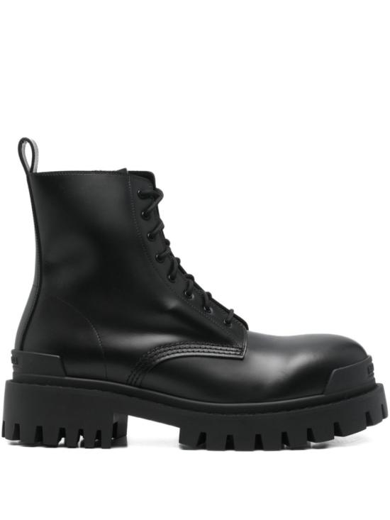 26FW 발렌시아가 스트라이크 집 레더 부츠 844967WA9601000 Black