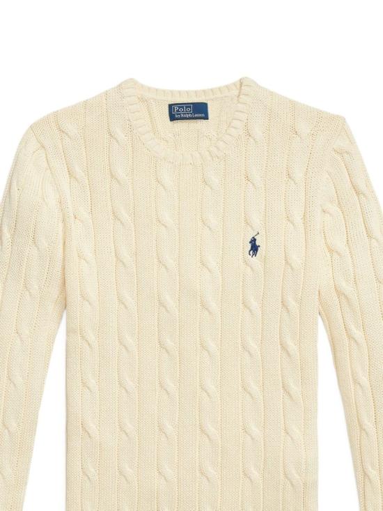 26FW 폴로 랄프로렌 포니 로고 피마코튼 케이블 니트 스웨터 211971869015CREAM Neutrals - POLO RALPH LAUREN