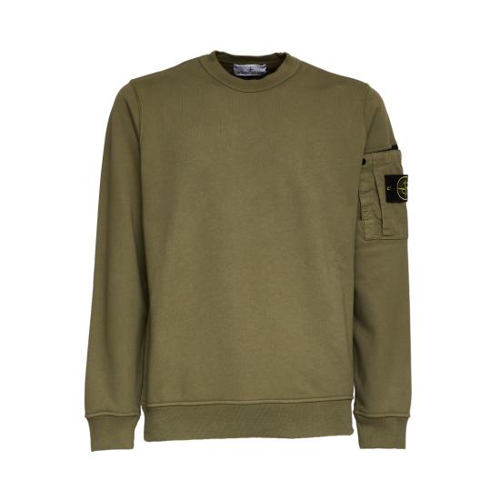 26SS 스톤 아일랜드 코튼 플리스 크루넥 스웨트셔츠 L1S156100019 S0410 Green