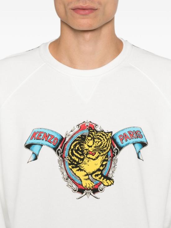 26FW 겐조 긴팔 티셔츠 FG65SW1544MQ02 White - KENZO