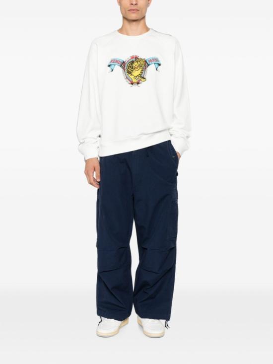 26FW 겐조 긴팔 티셔츠 FG65SW1544MQ02 White - KENZO