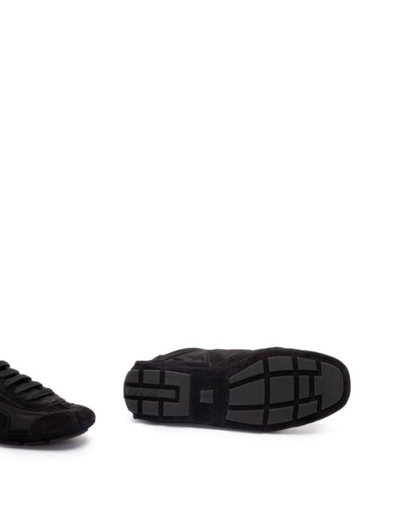 26SS 프라다 패널 레이스업 로우탑 스니커즈 4E1165D7RF G001F0002 Black - PRADA