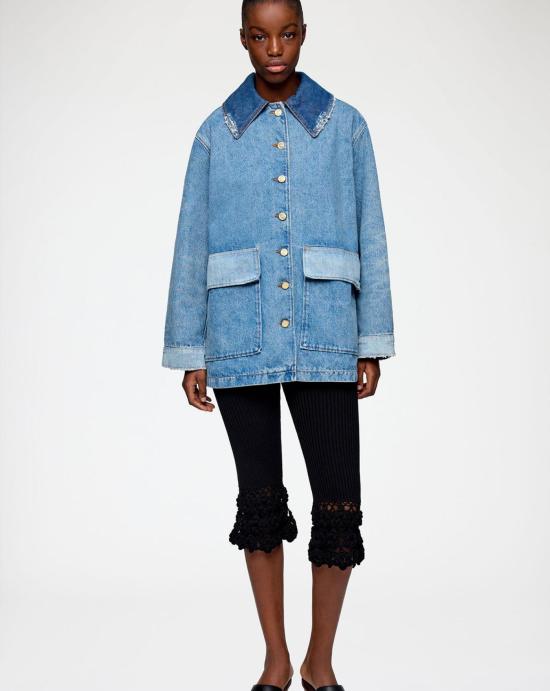 26SS 가니 데님 자켓 A1010179 567 MID BLUE VINTAGE Denim - GANNI