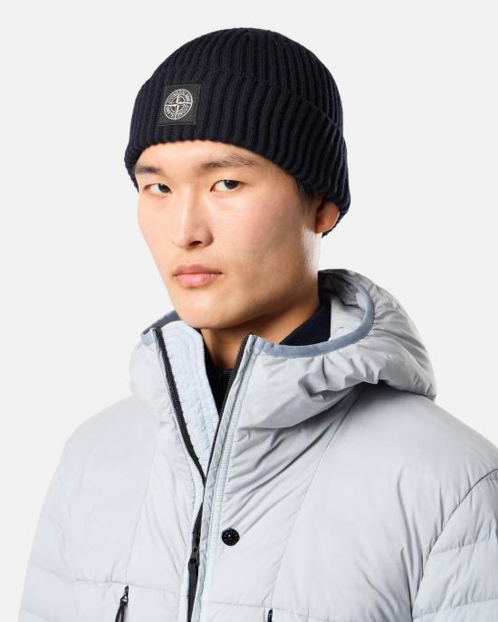  스톤 아일랜드 비니 L2S15N100002 S00C3V0020 Navy blue - STONE ISLAND