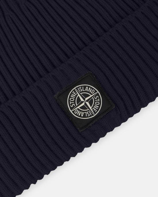  스톤 아일랜드 비니 L2S15N100002 S00C3V0020 Navy blue - STONE ISLAND