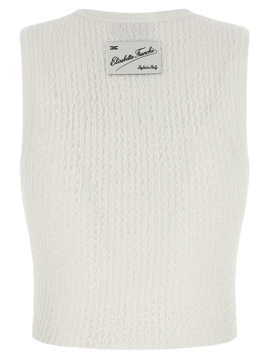 26FW 엘리자베타프랜치 민소매 티셔츠 TK01S66E2360 White - ELISABETTA FRANCHI